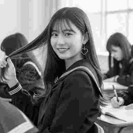 女子高生 可愛いポーズ 写真素材(AJ12)サンプル035