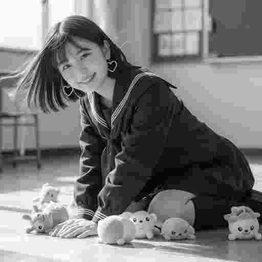 女子高生 可愛いポーズ 写真素材(AJ12)サンプル027