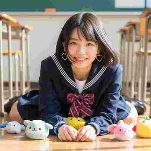 女子高生 可愛いポーズ 写真素材(AJ12)/写真販売 AI画像 有料<40枚:350円>商用利用可(サンプル)01