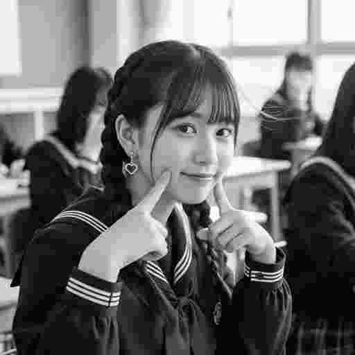 女子高生 可愛いポーズ 写真素材(AJ12)/写真販売 AI画像 有料<40枚:350円>商用利用可(サンプル)039