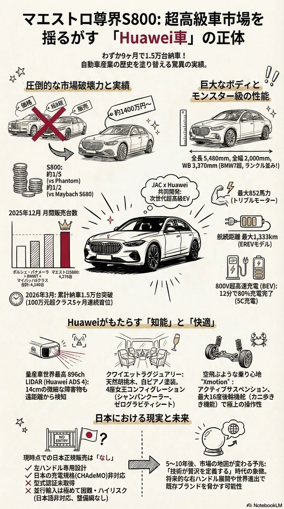マエストロ尊界S800の全貌｜最新EV技術と革新的デザインの融合 