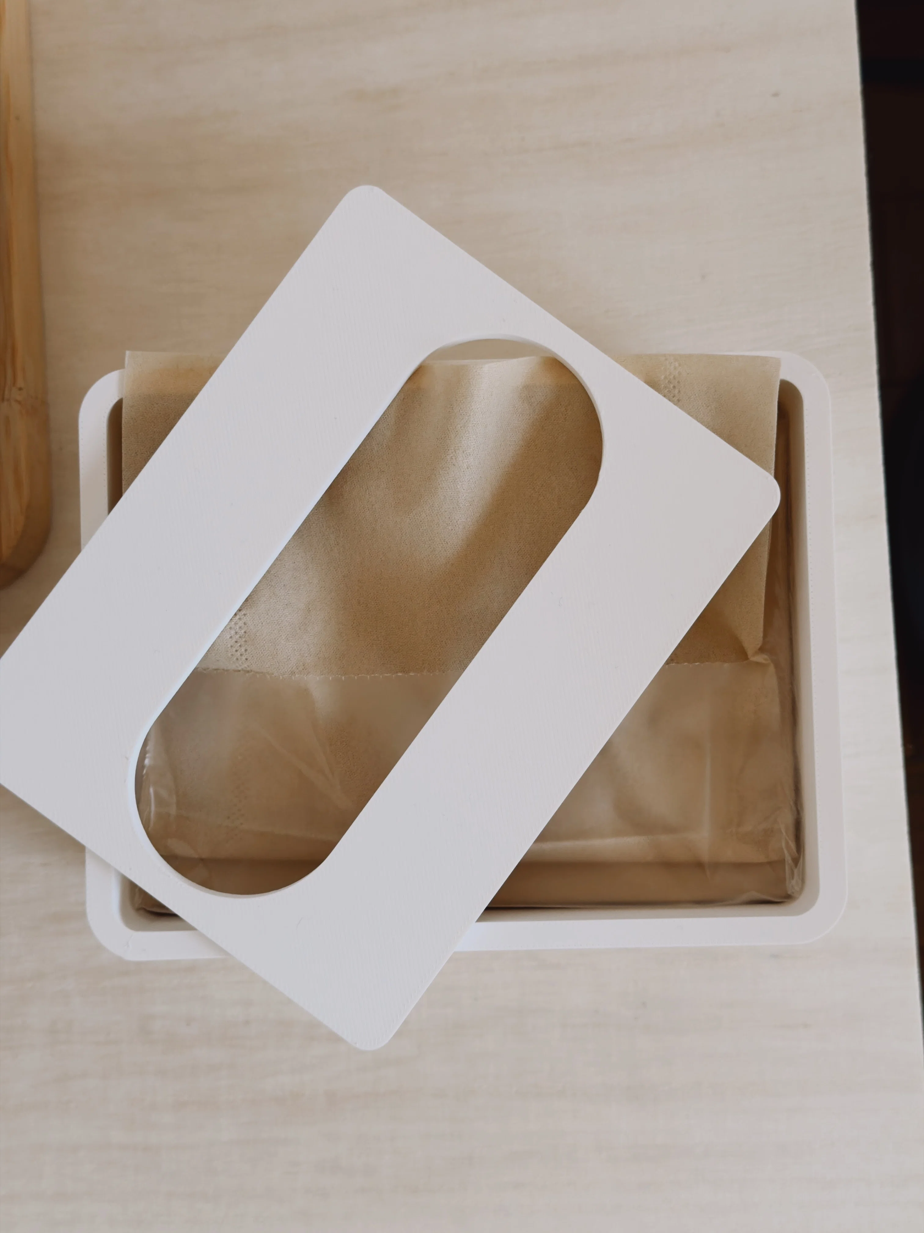 専用出品　ティッシュケース(モチーフ×1 ムジ×1) 新色追加】無印良品「卓上用ティシュー」専用自作ケースに、『白