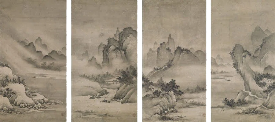 妙心寺展」出品作⑦ 狩野元信《瀟湘八景図》室町時代 16世紀、妙心寺