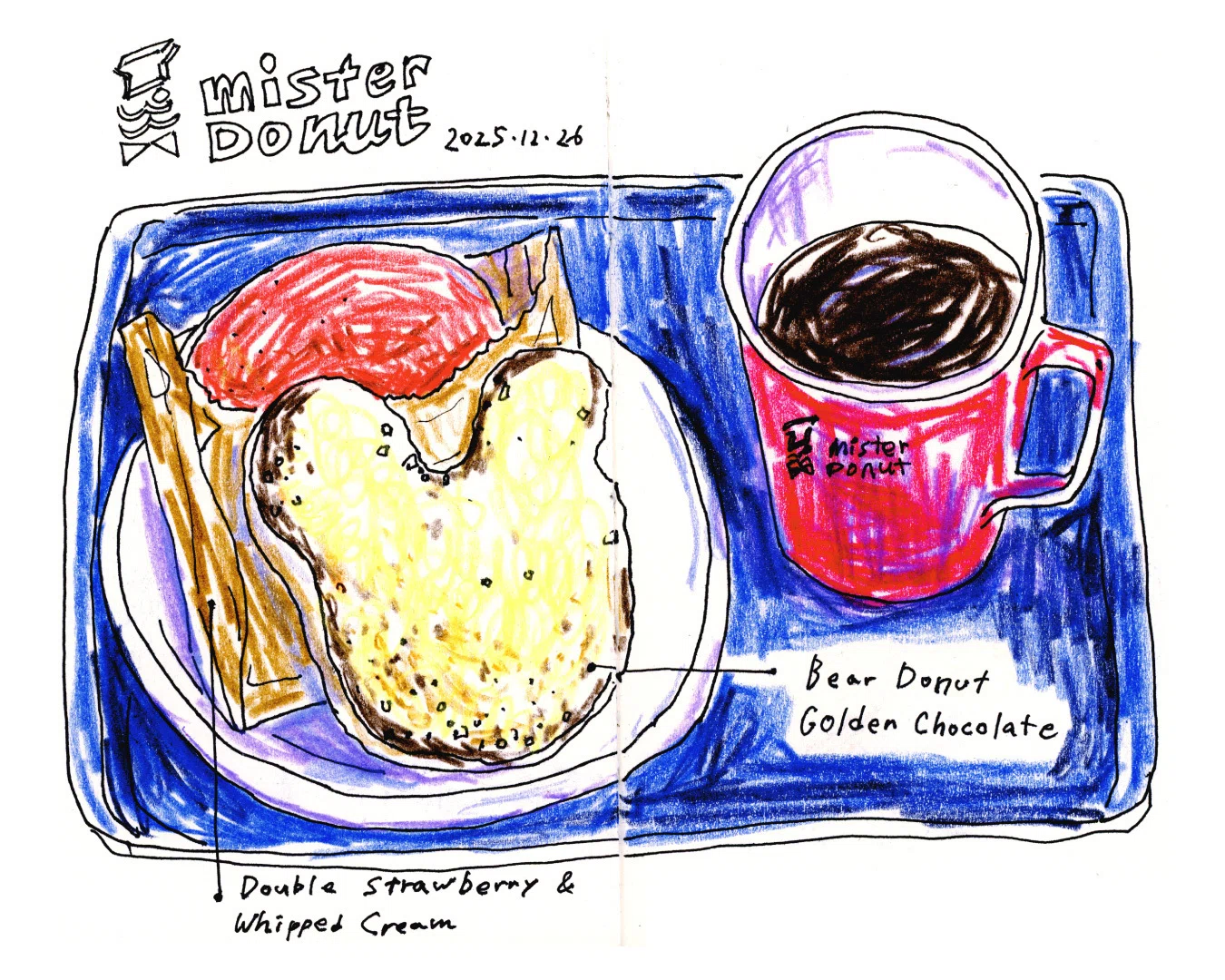 ミスドのマグカップとカフェスケッチの話｜A Life in Sketches no.0002