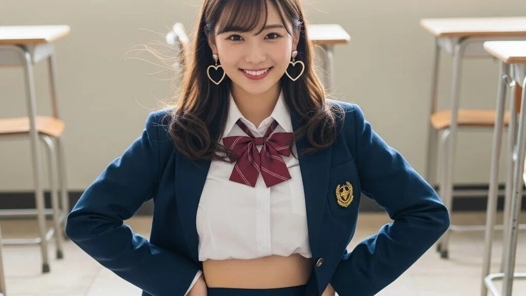 可愛い女子高生 写真素材(12AJ)02