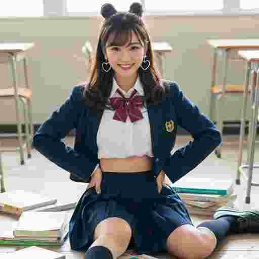 可愛い女子高生 写真素材（12AJ）サンプル01