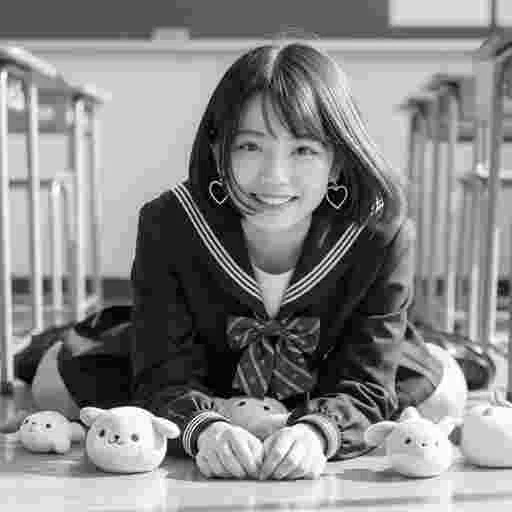 可愛い女子高生 写真素材(12AJ)サンプル014