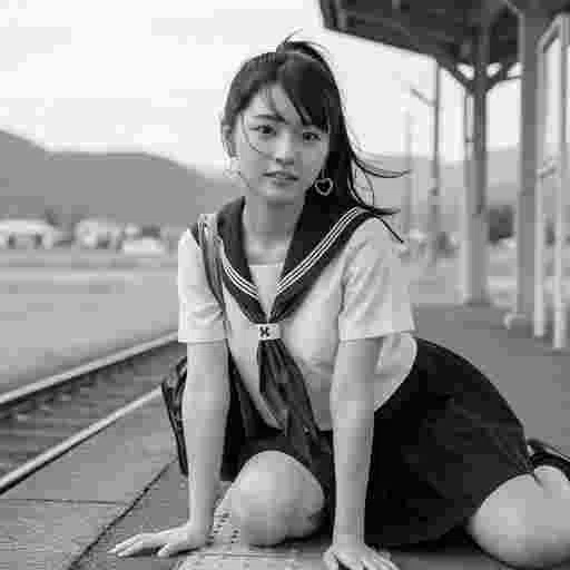 可愛い女子高生 写真素材(12AJ)サンプル011