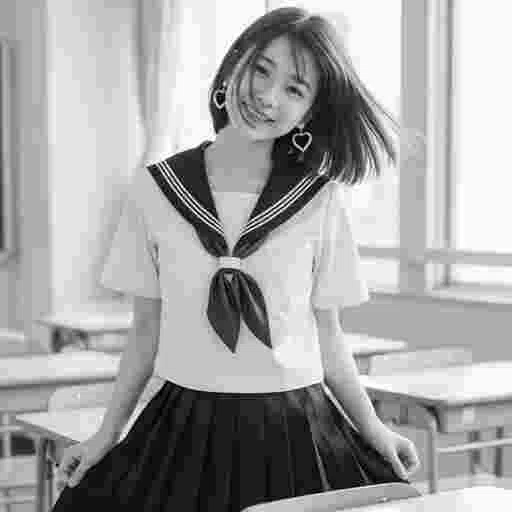 可愛い女子高生 写真素材(12AJ)サンプル016