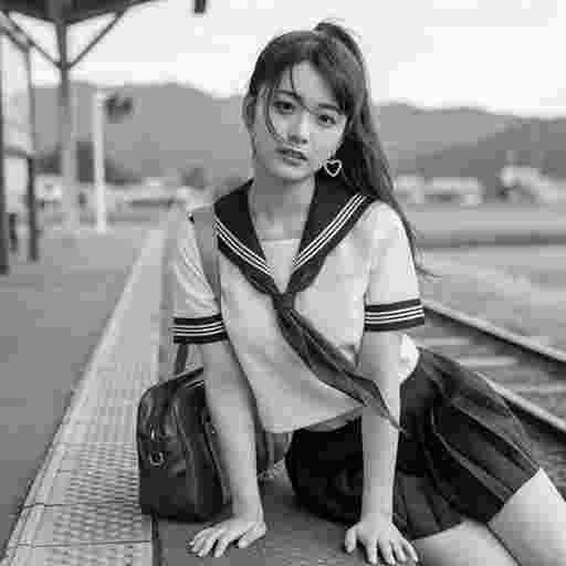 可愛い女子高生 写真素材(12AJ)サンプル07