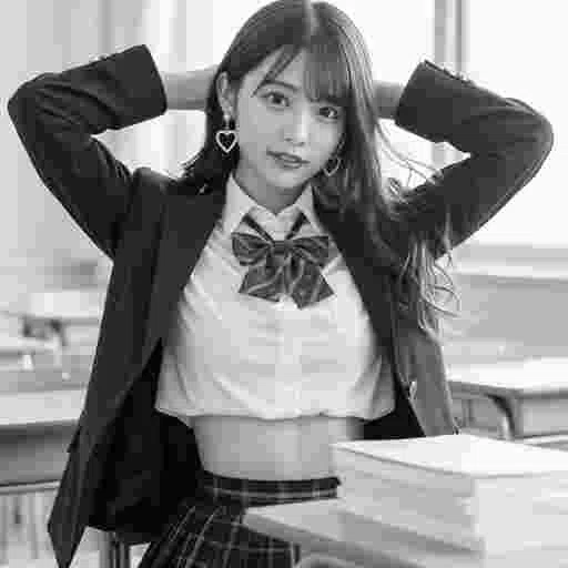 可愛い女子高生 写真素材(12AJ)サンプル035