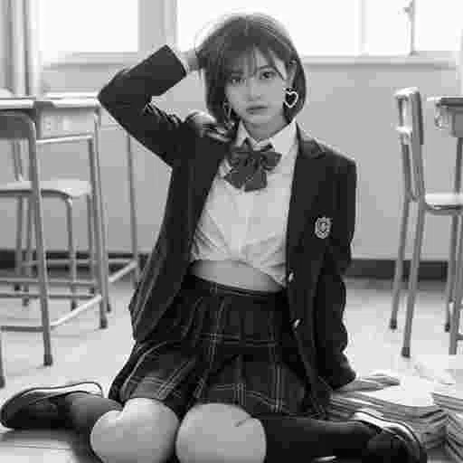可愛い女子高生 写真素材(12AJ)サンプル023
