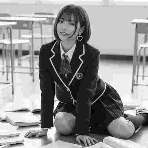 可愛い女子高生 写真素材(12AJ)サンプル038