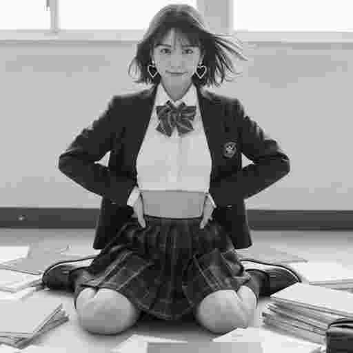 可愛い女子高生 写真素材(12AJ)サンプル029