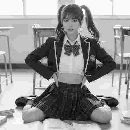 可愛い女子高生 写真素材(12AJ)サンプル021