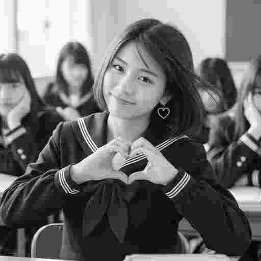 可愛い女子高生 写真素材(12AJ)サンプル020