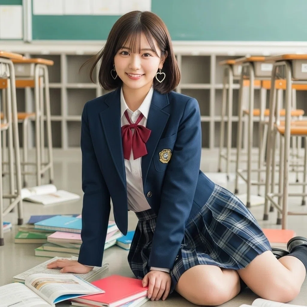 可愛い女子高生 写真素材(12AJ)/写真販売 AI画像 有料<40枚:350円>商用利用可01