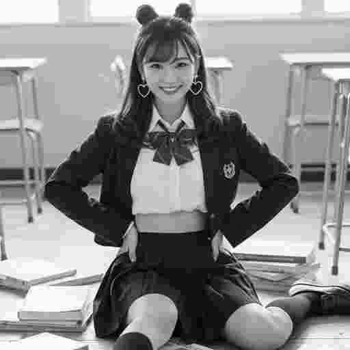 可愛い女子高生 写真素材(12AJ)/写真販売 AI画像 有料<40枚:350円>商用利用可(サンプル)021