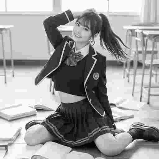 可愛い女子高生 写真素材(12AJ)/写真販売 AI画像 有料<40枚:350円>商用利用可(サンプル)028