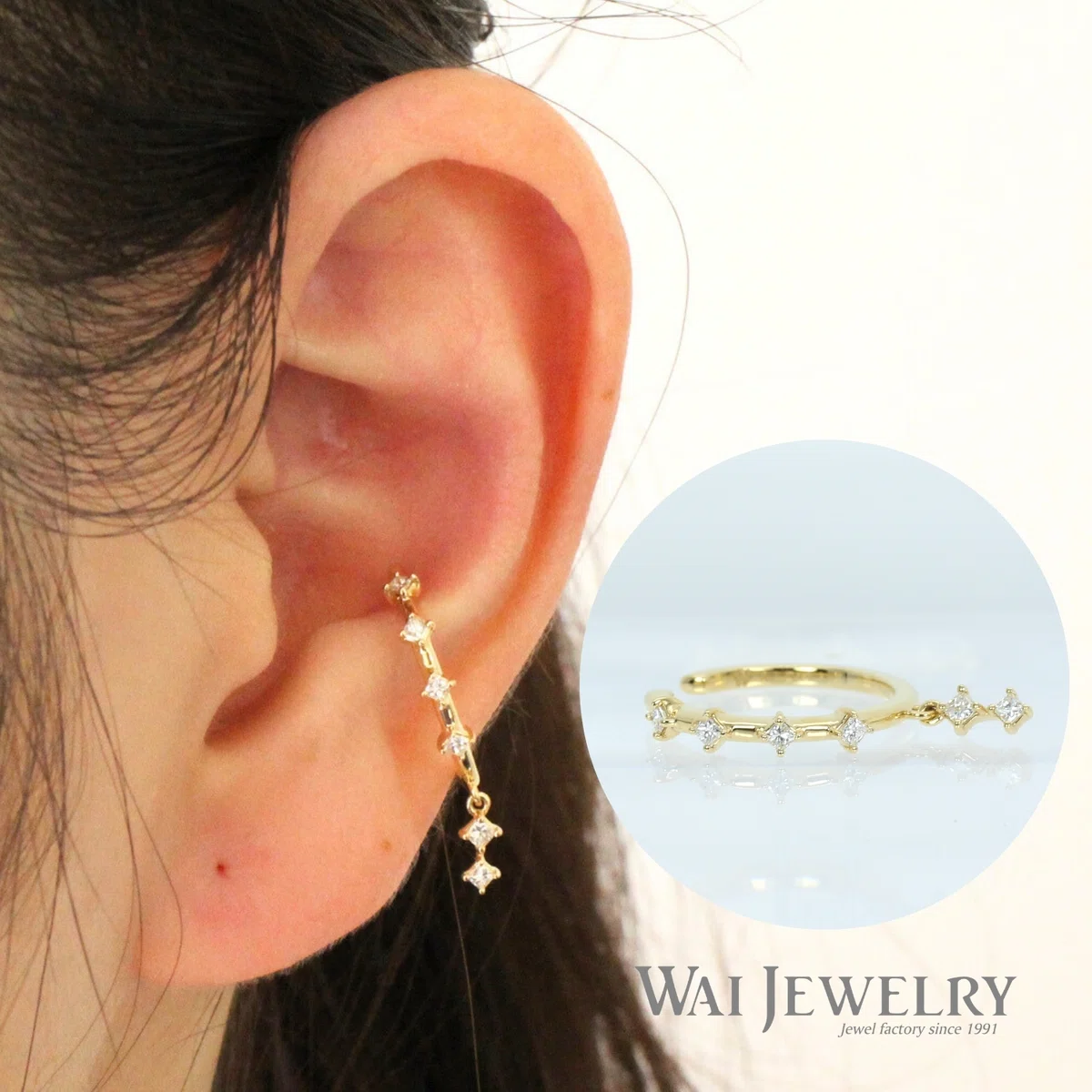ピアスとイヤーカフ、顔まわりをきれいに見せるバランス術｜WAIJEWELRY