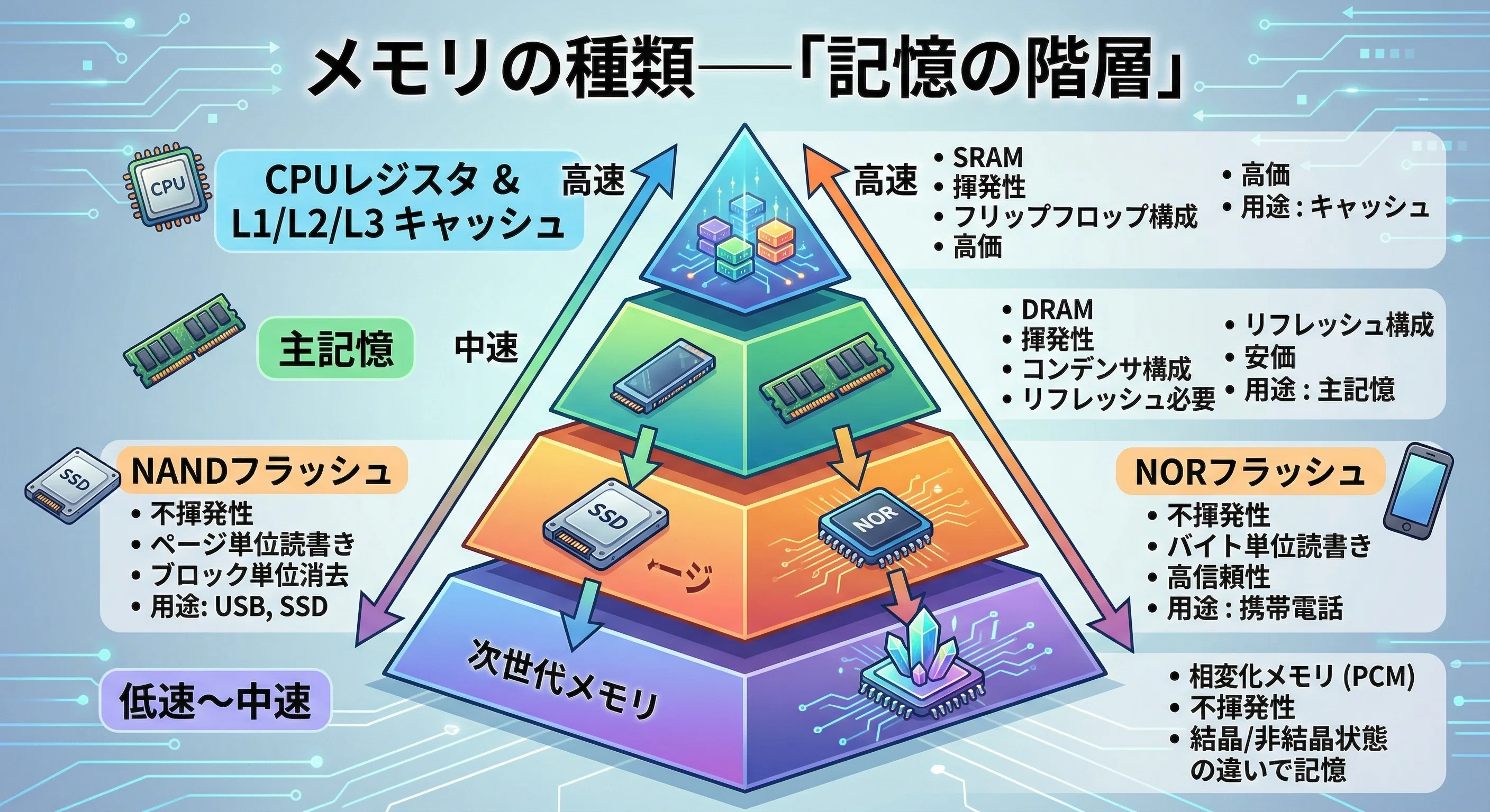 G検定・ST試験の基礎】CPUのレジスタからメモリの高速化まで
