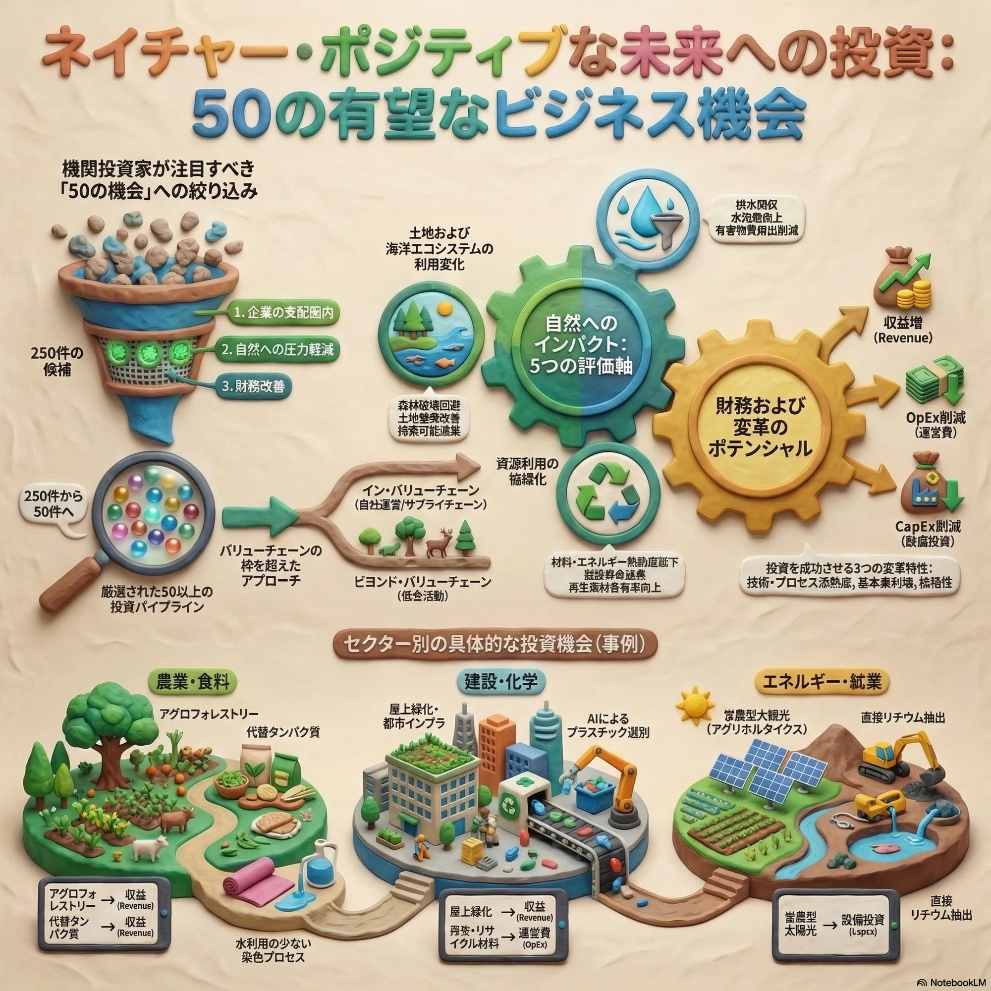 新しいネイチャーエコノミーのための50の投資機会」を読み解く（WEF 
