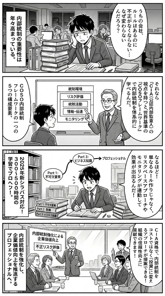 内部統制を強化する実践フレームワーク｜CIA資格の真価｜キャリアを
