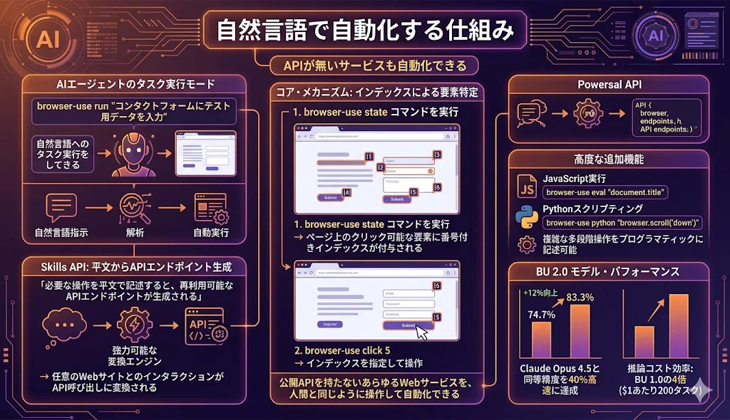 【完全解説】Browser Use CLI 2.0｜Playwrightを捨ててCDP直接接続、速度2倍・コスト半減のAIブラウザ自動化｜やす ...