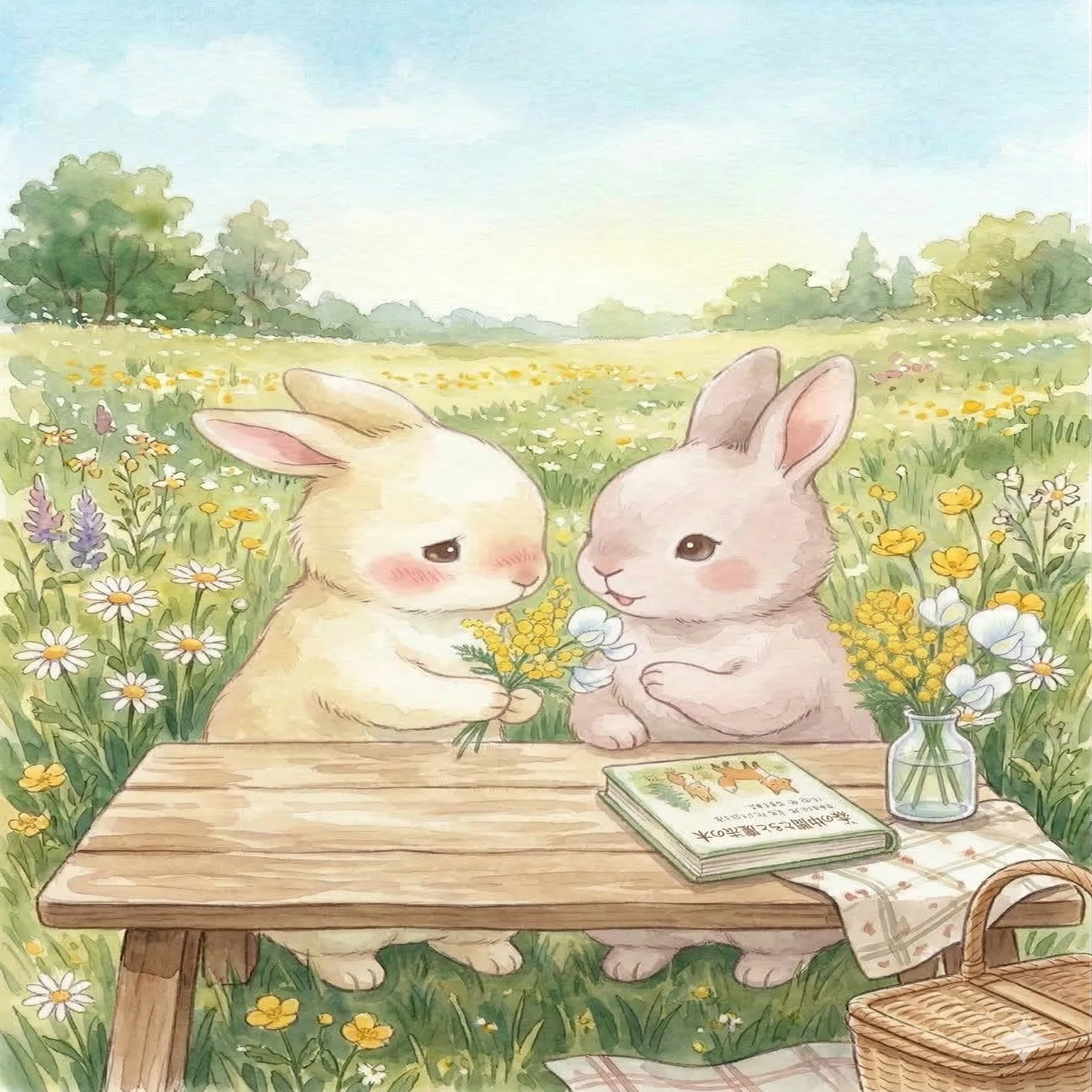 うさぎさんの画像が可愛〜くできたので、よかったら自由に使って