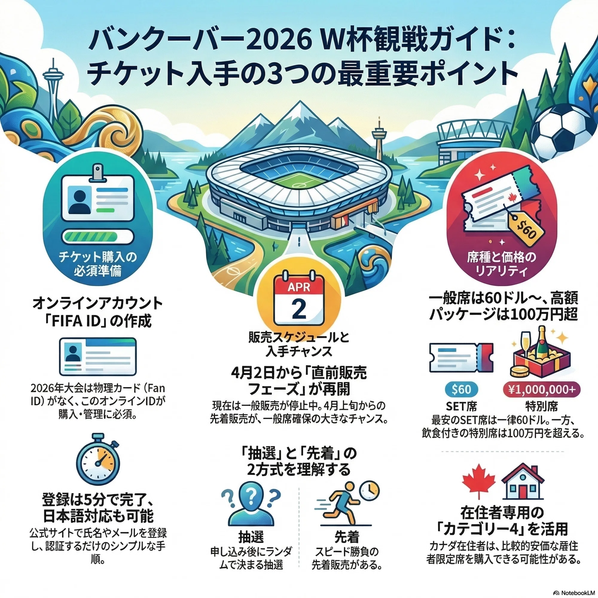 バンクーバーで2026W杯を観よう②FIFA IDを作ってみた―チケットを探し