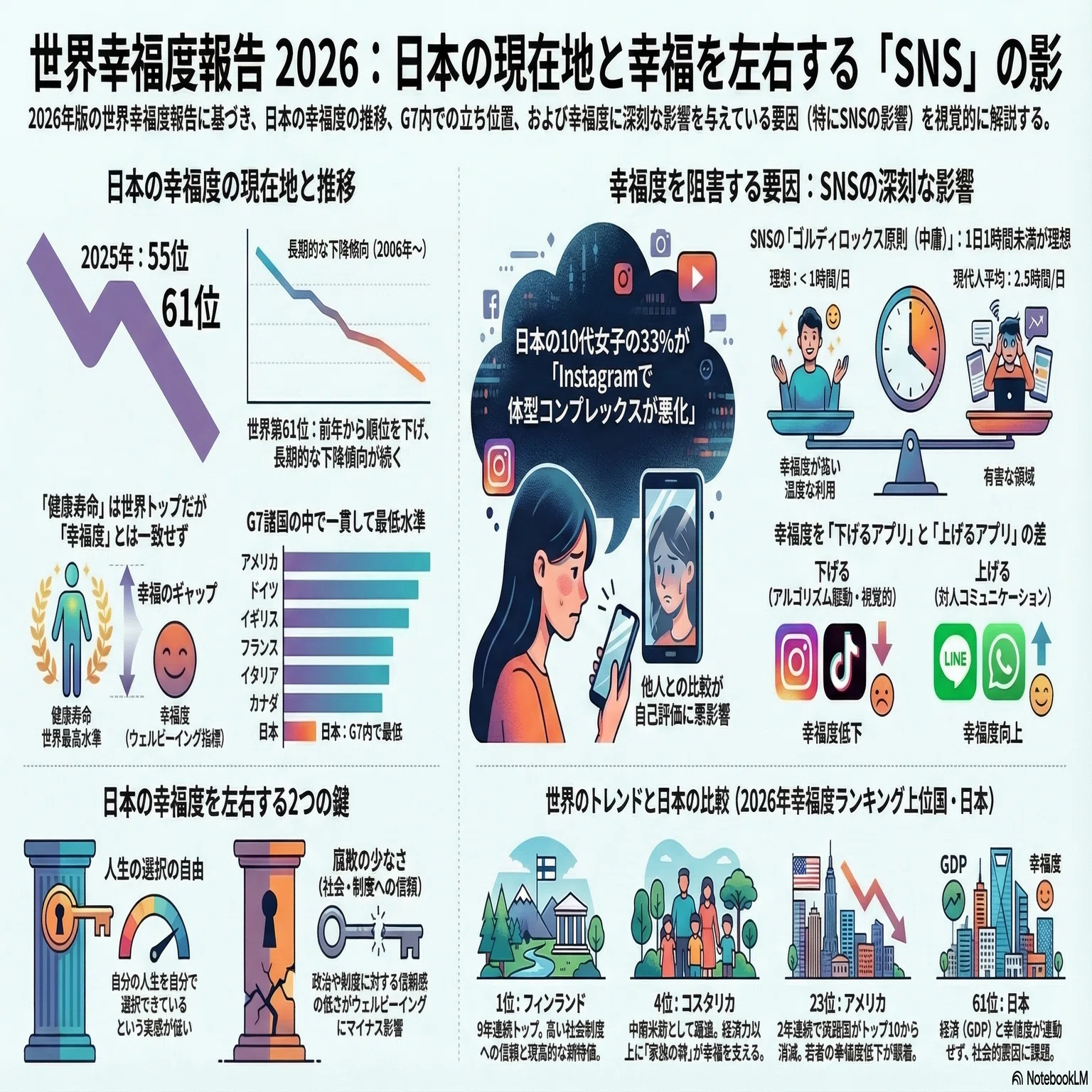 2026年最新】世界幸福度ランキング発表！コスタリカ4位の大躍進と日本