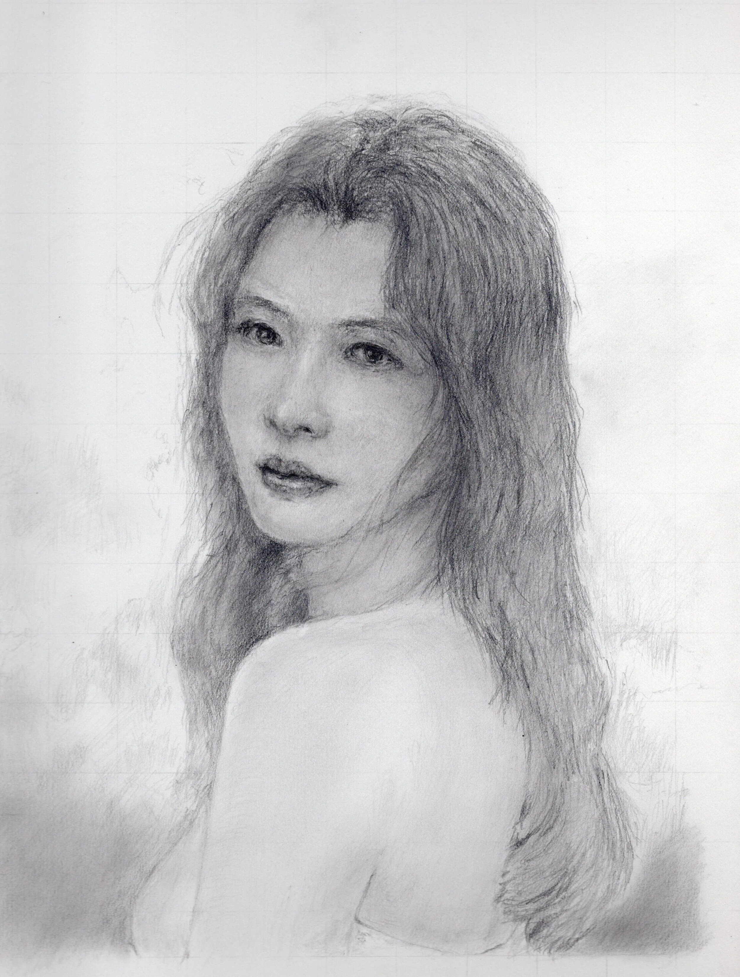 人物画 鉛筆画 A1サイズ 人物画 鉛筆画 A1サイズ なぜ、わたしは鉛筆画