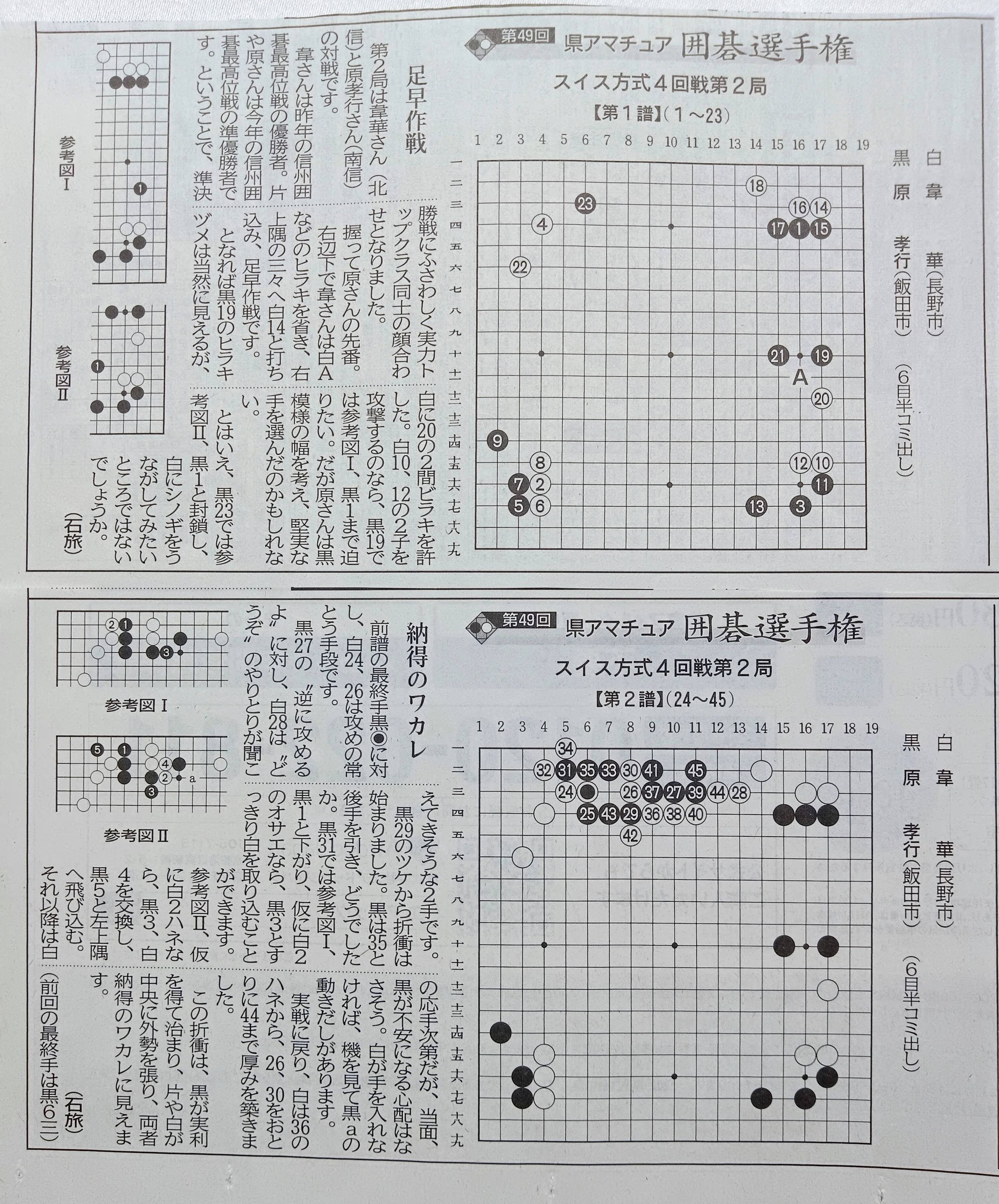 R7年後半 信毎囲碁欄棋譜集（完）｜よねくらくんの信州囲碁巡り