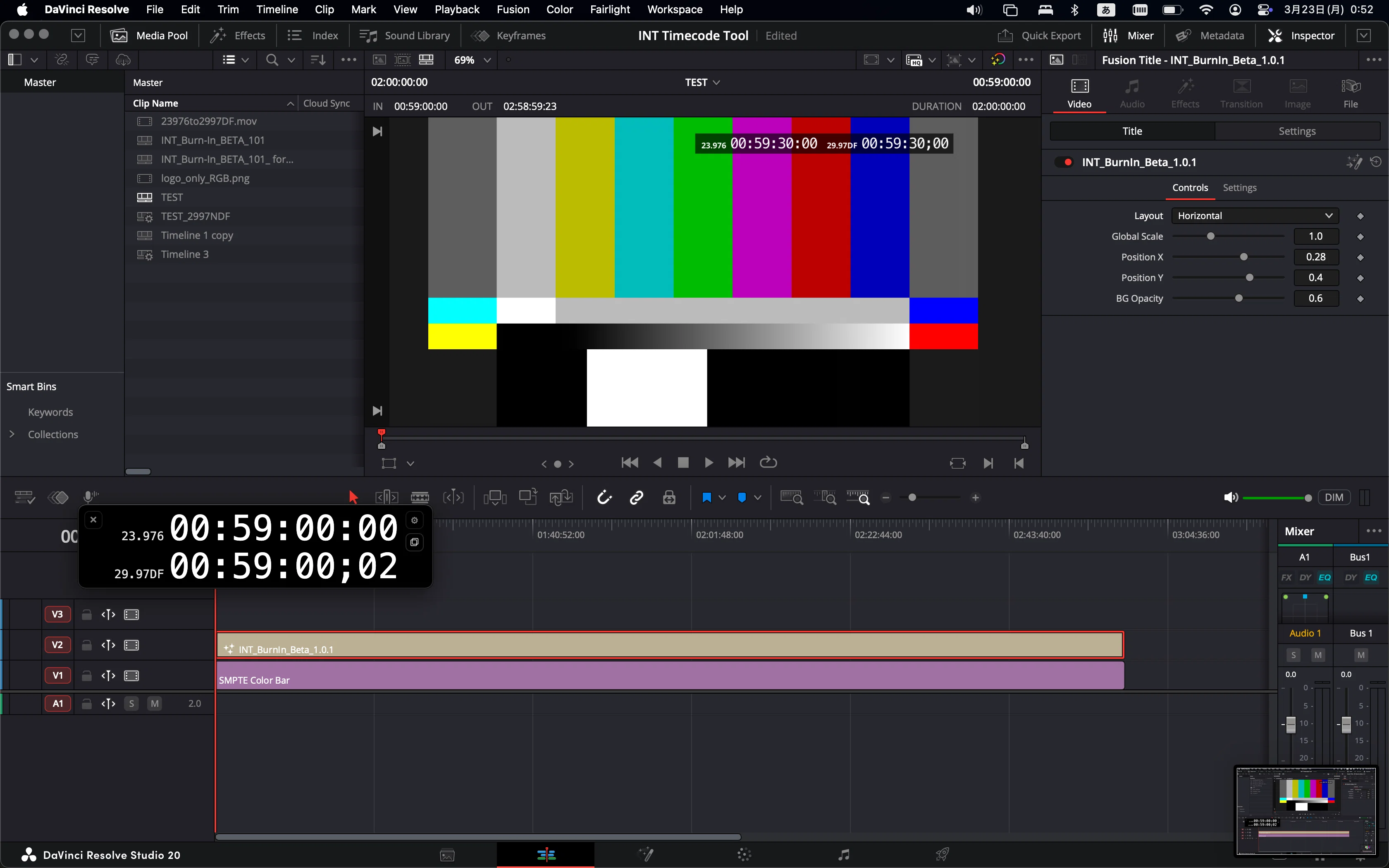 INT TimeCode Tool】 1.0.1アップデート / Fusion Title（Beta）追加