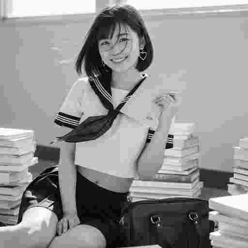 女子高生＜勉強＞写真素材（12AJ）サンプル07