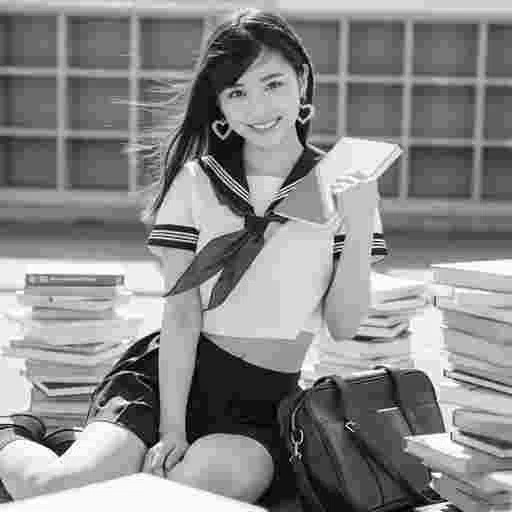 女子高生<勉強>写真素材(12AJ)サンプル03