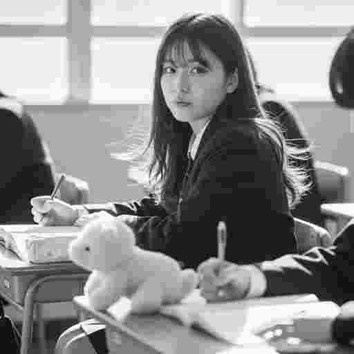 女子高生<勉強>写真素材(12AJ)サンプル035
