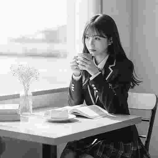 女子高生<勉強>写真素材(12AJ)サンプル031