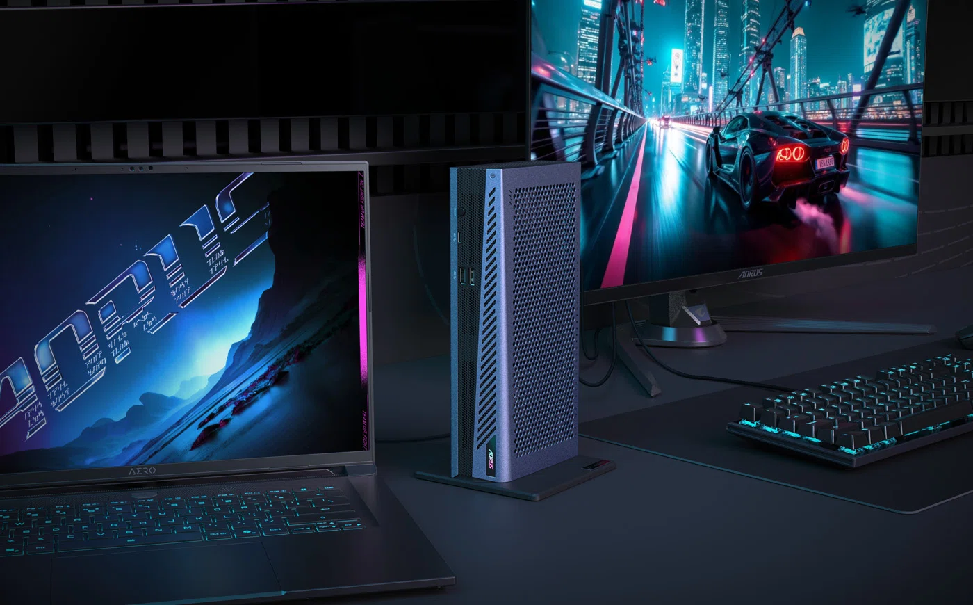 GIGABYTE〉 AORUS RTX 5060 Ti AI BOX — ケーブル1本でノートPCが