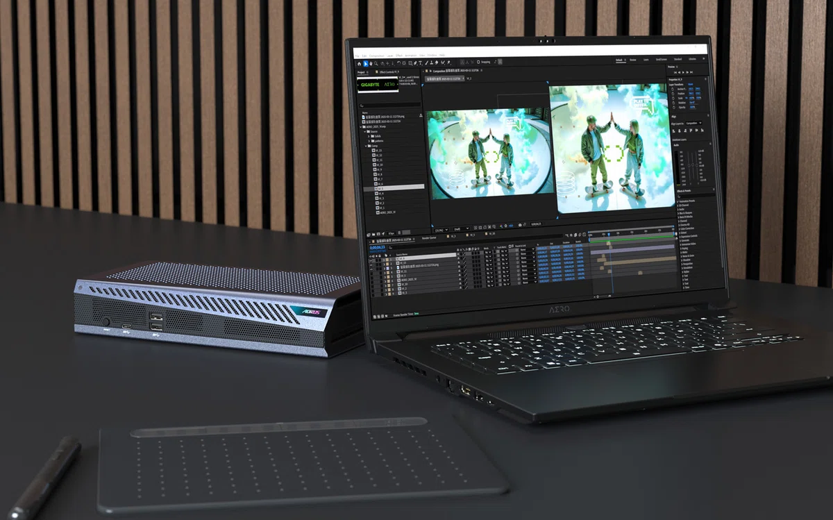 GIGABYTE〉 AORUS RTX 5060 Ti AI BOX — ケーブル1本でノートPCが