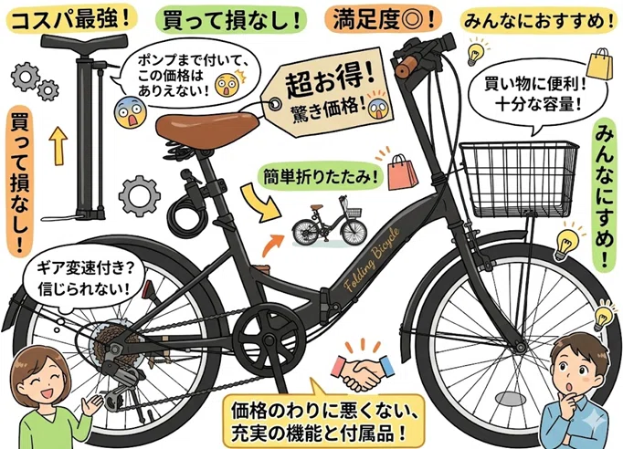 Amazonで人気のMixiu折りたたみ自転車をチェック/コスパ重視で選びたい