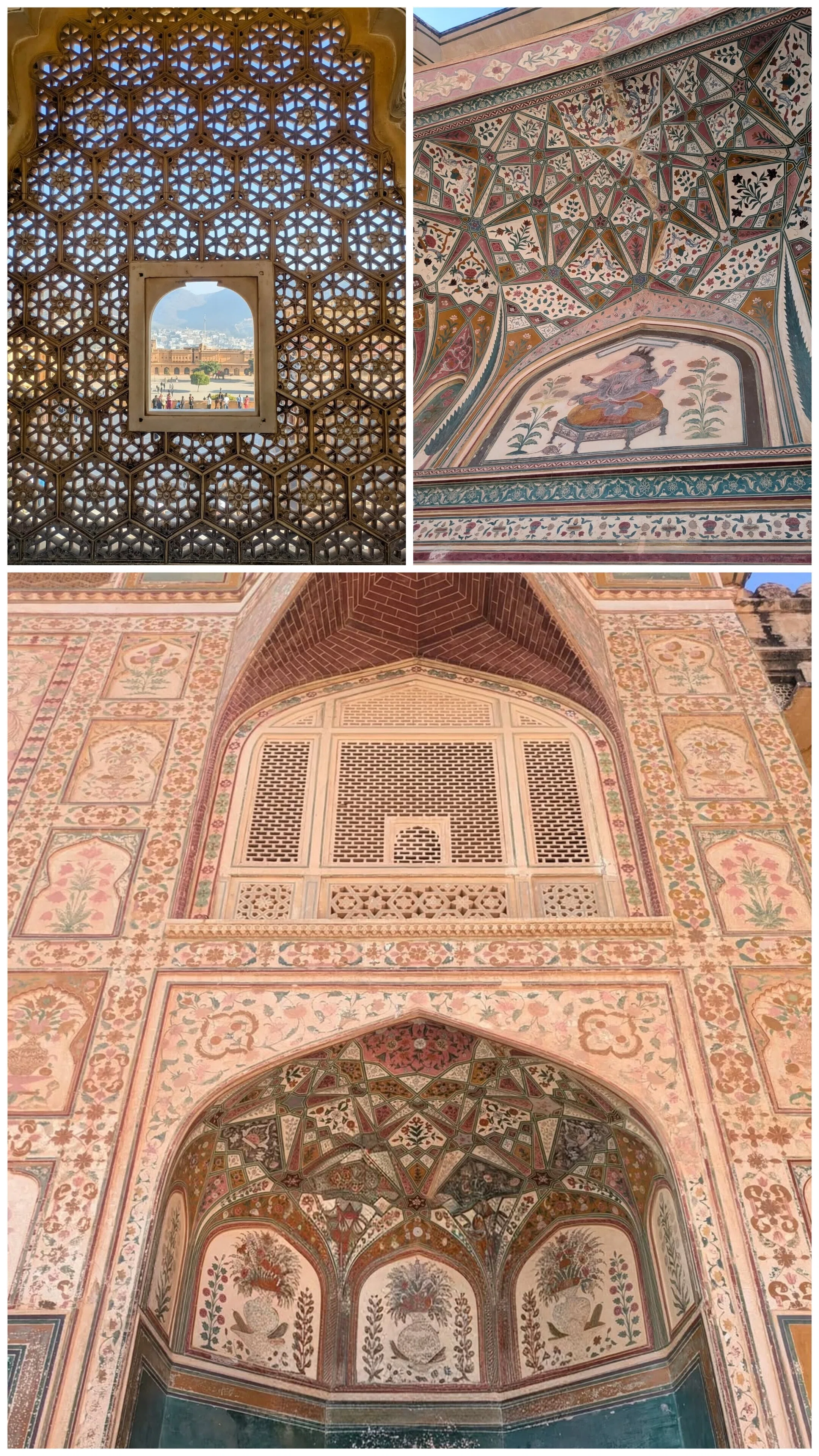 西インド ジャイプール城 細密画 インド🇮🇳 ＊ジャイプール世界遺産巡り＊ アンベール城〜ピンク