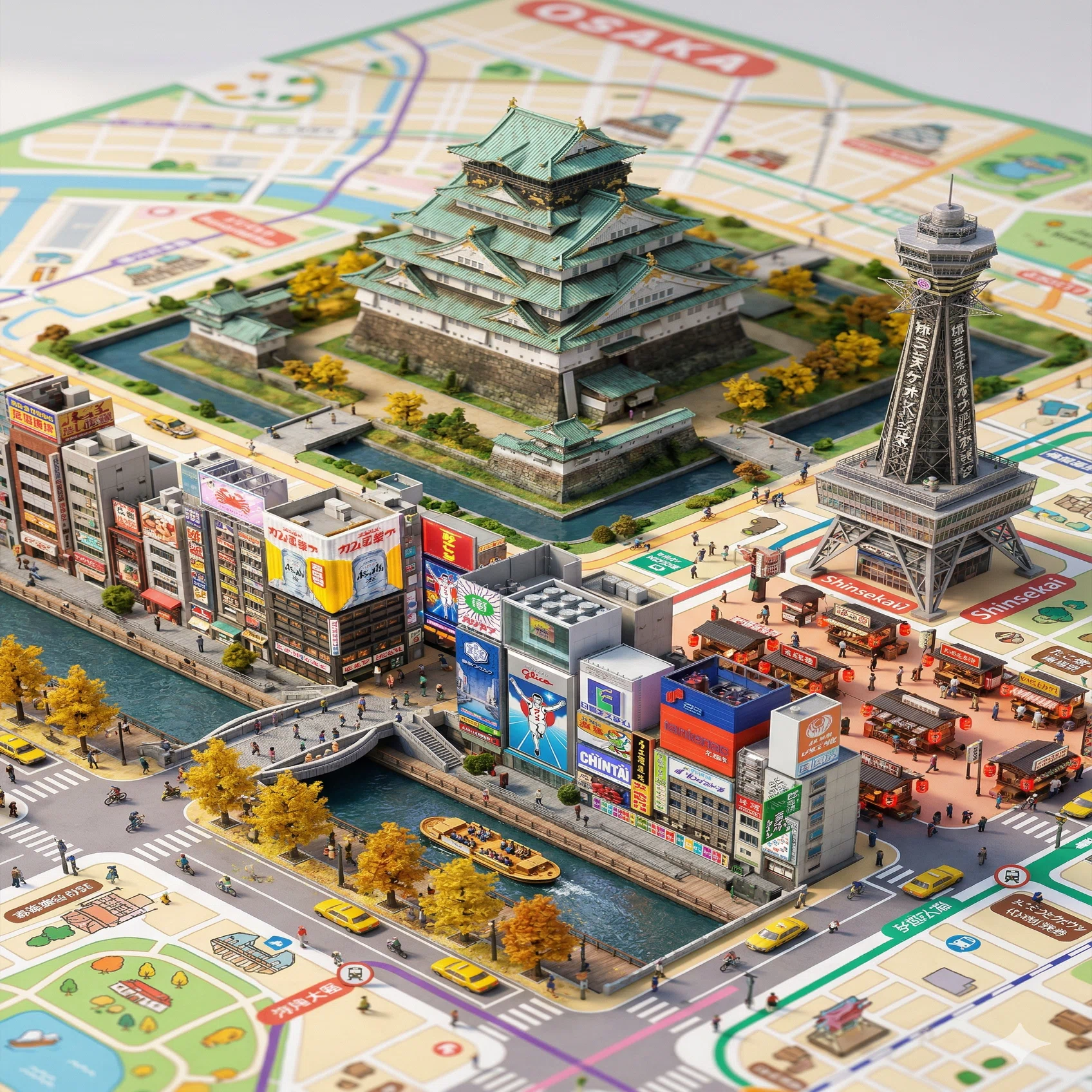 平面の地図から立体都市が生えてくる。海外で話題の「3Dジオラマ化