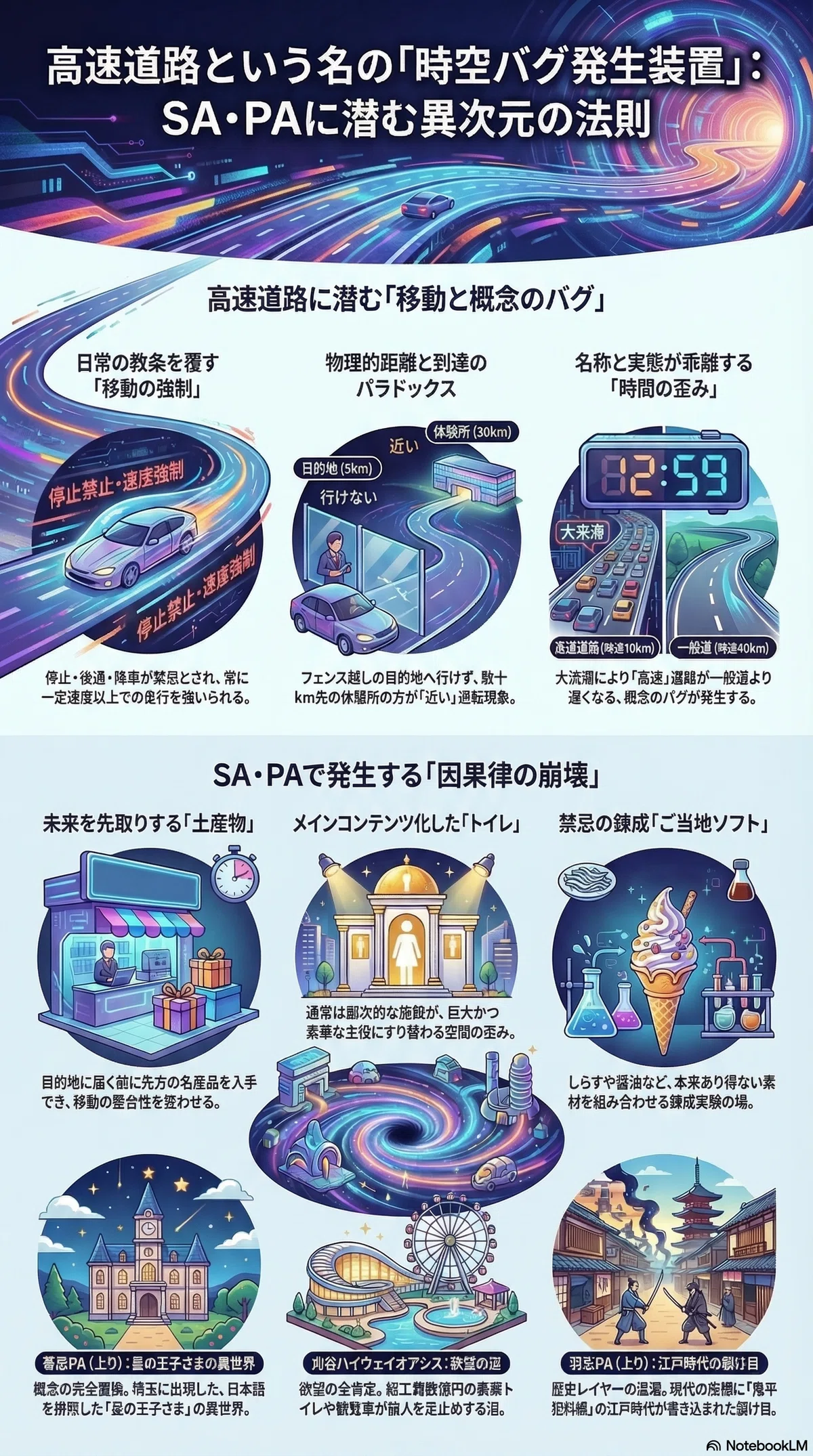 AIサブカル研究所・高速道路時空バグ図解