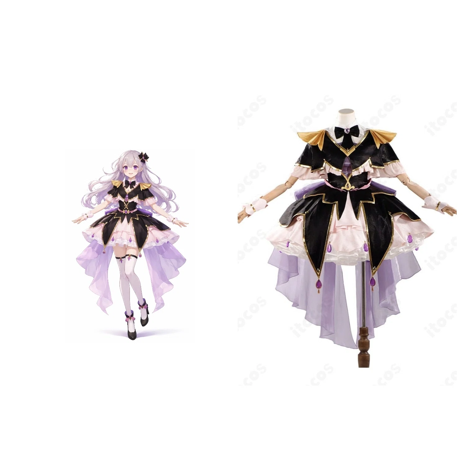 コスプレ衣装　キュアアルカナシャドウ　森亜るるか　名探偵プリキュア　私服　ロリ服 Amazon.co.jp: [COMICOBB] 名探偵プリキュア！ 森亜るるか／キュア