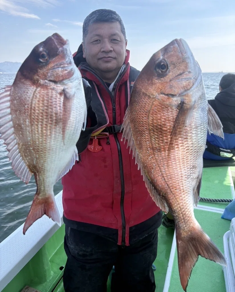 真鯛】トップ2枚、最大1.5kg！【泳がせ】ワラサ5.3kgの大型をゲット