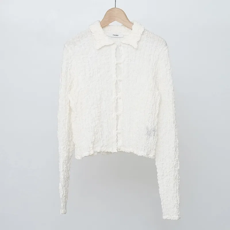 PHEENY】3rd delivery Shrink Lace Cropped Shirt｜THIRTY' THIRTY'