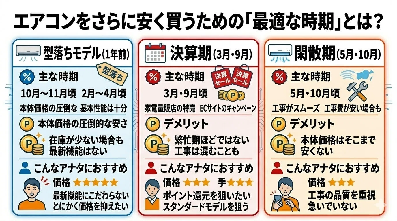 2026年版】エアコン買うならどこが安い？家電量販店の罠と最安で買う裏 