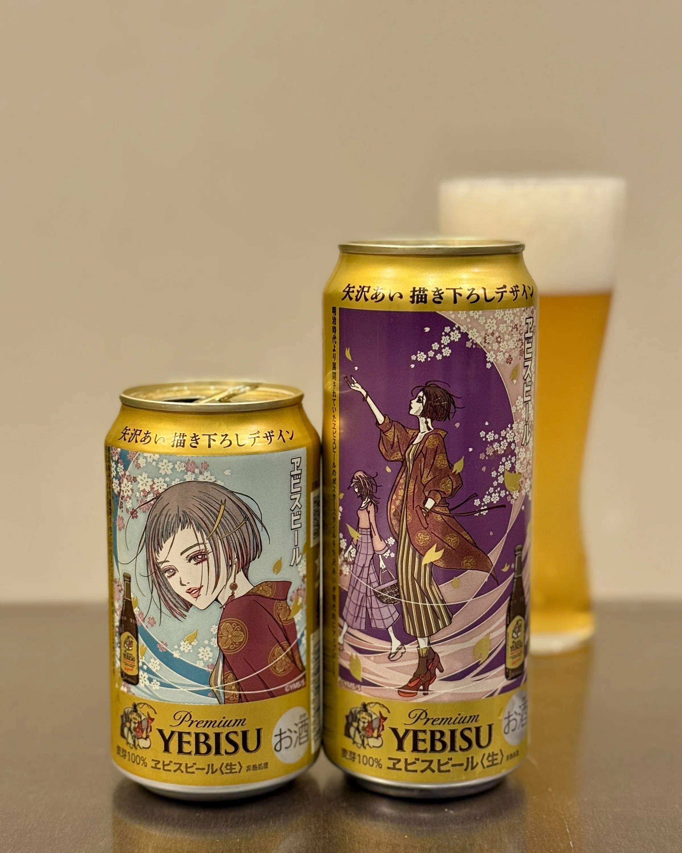 サッポロビールの「ヱビスビール矢沢あい描き下ろしデザイン缶