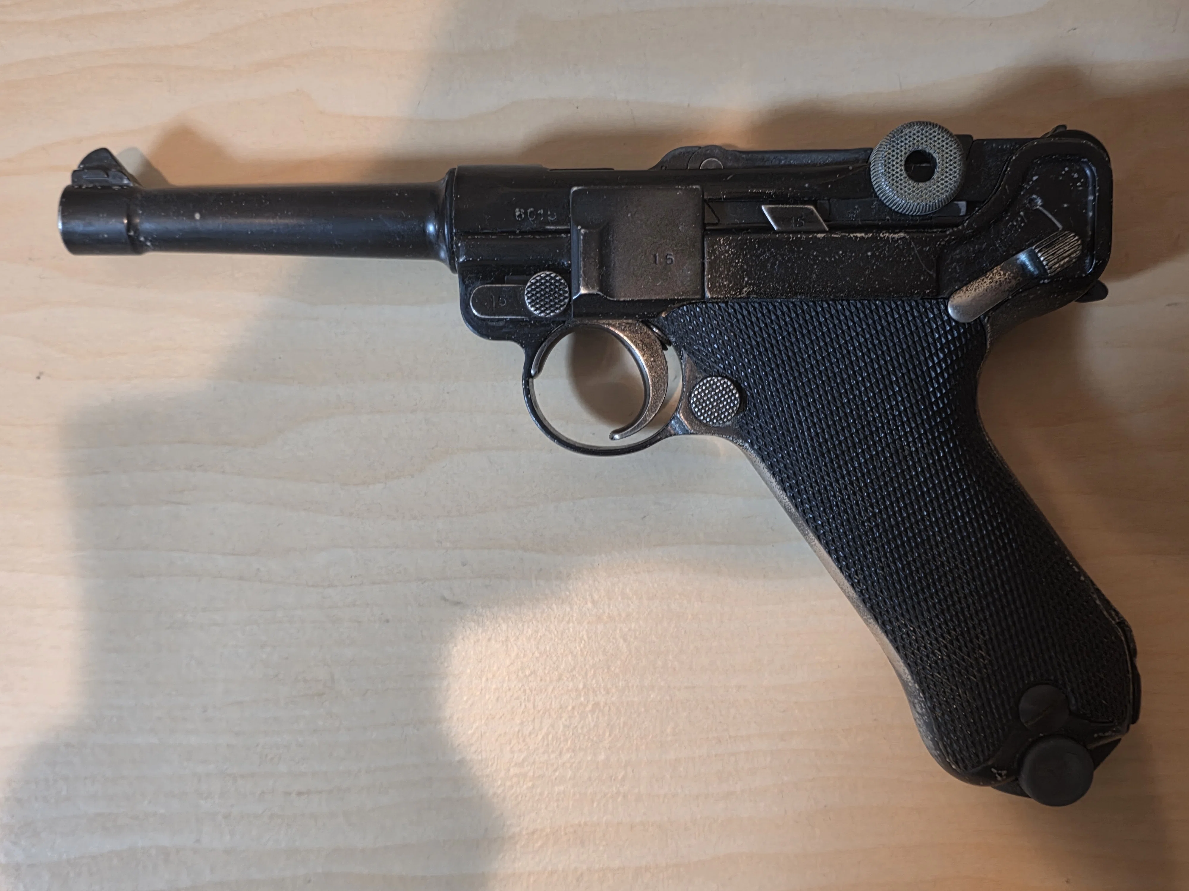タナカワークスのモーゼルルガーP08スチールジュピターフィニッシュ
